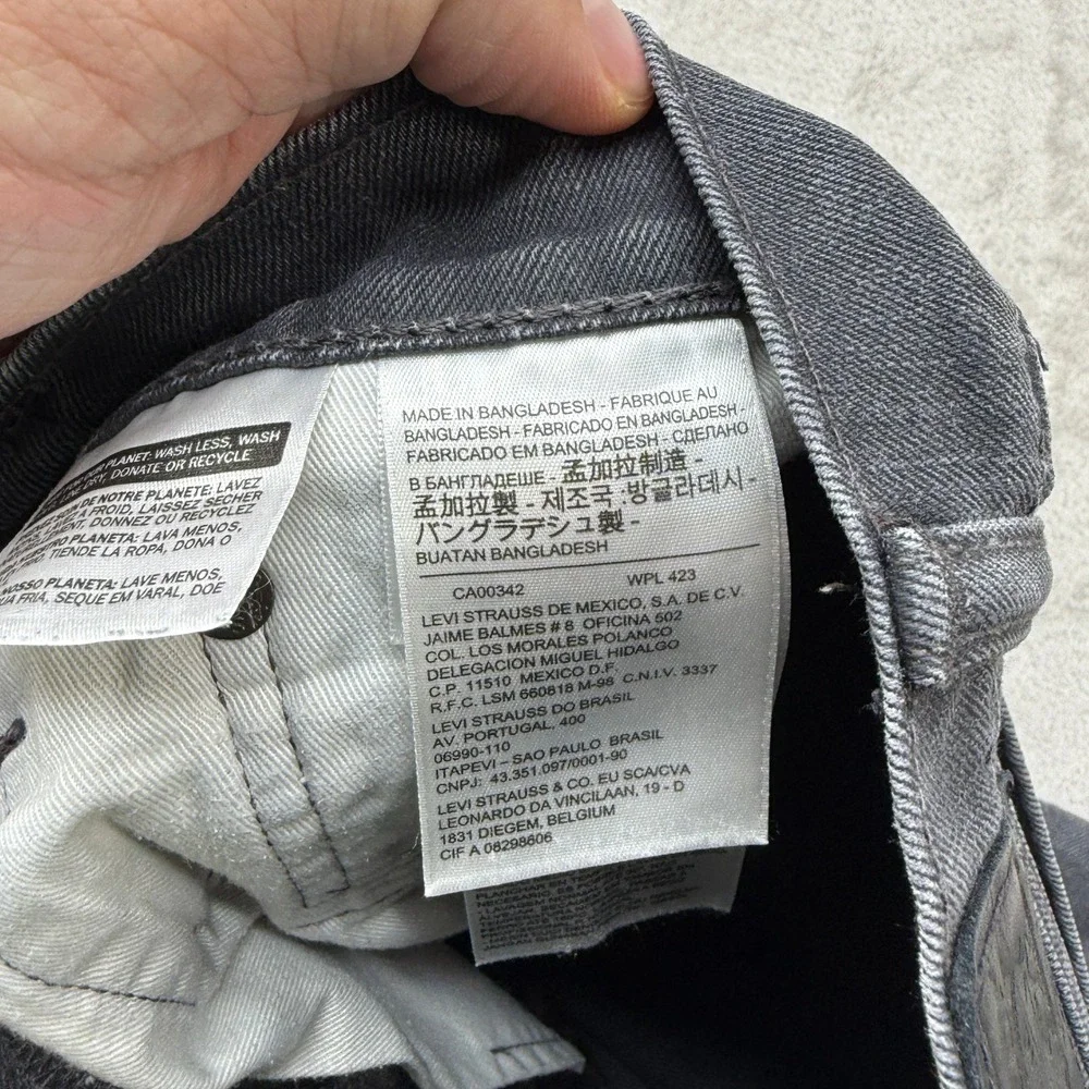 Levi's 511 Slim Fit Jeans‎ Mens 31x32 Charcoal Gray Stretch Denim Casual Preppy